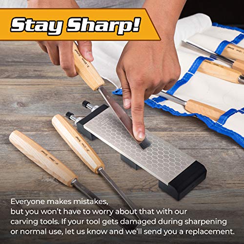 SCHAAF Full Size Wood Carving Tools, Set of 7 | for Beginners, Hob...