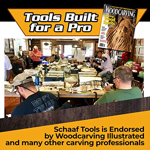 SCHAAF Full Size Wood Carving Tools, Set of 7 | for Beginners, Hob...