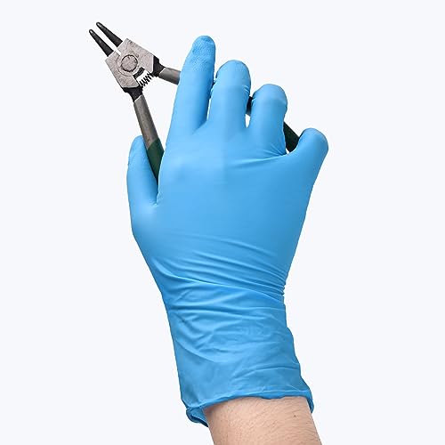 Schneider Nitrile Exam Gloves, Blue, Large, Box of 50, Disposable ...