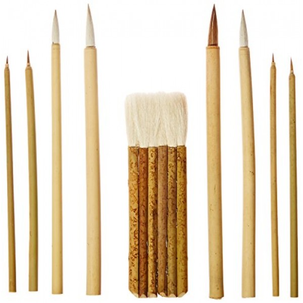 School Specialty Oriental Decorative Brush Set, Assorted Sizes, Se...