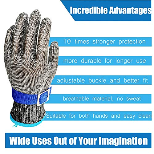 Schwer Cut Resistant Glove-Stainless Steel Wire Metal Mesh Butcher...