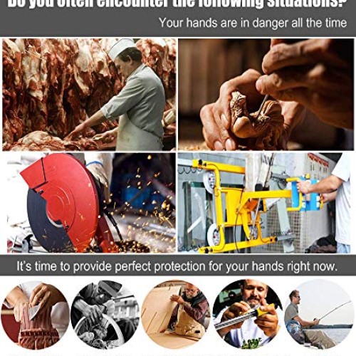 Schwer Cut Resistant Glove-Stainless Steel Wire Metal Mesh Butcher...