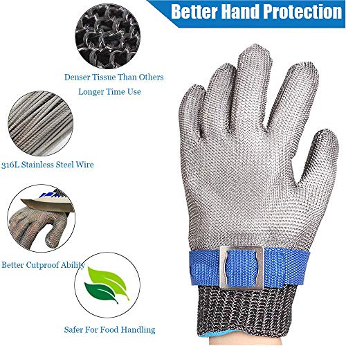 Schwer Cut Resistant Glove-Stainless Steel Wire Metal Mesh Butcher...