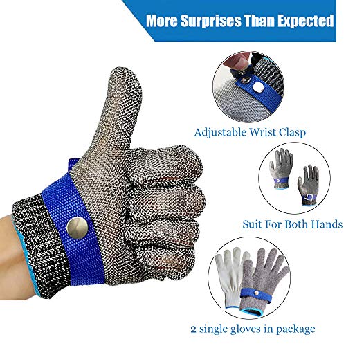 Schwer Cut Resistant Glove-Stainless Steel Wire Metal Mesh Butcher...