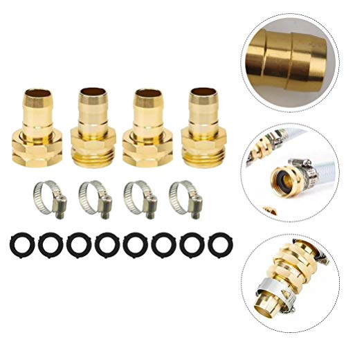 Scicalife 1 Set Garden Hose Repair Connector with Clamps Garden Ac...