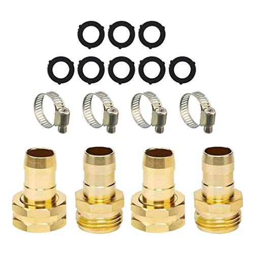 Scicalife 1 Set Garden Hose Repair Connector with Clamps Garden Ac...