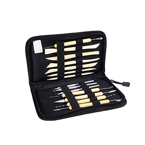 Scicalife Pottery & Polymer Clay Tools,14-Piece Clay Sculpture & C...