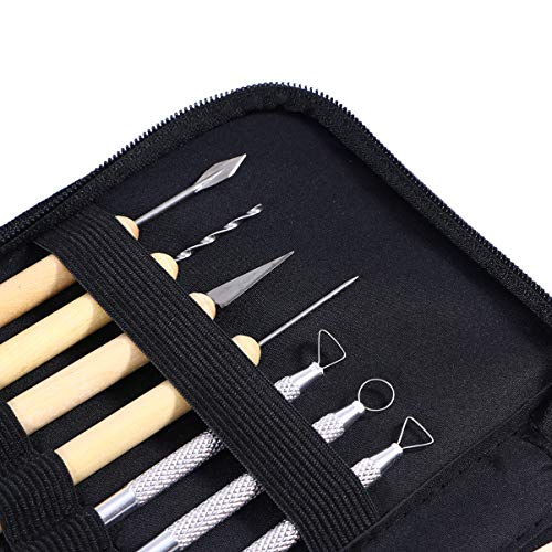 Scicalife Pottery & Polymer Clay Tools,14-Piece Clay Sculpture & C...