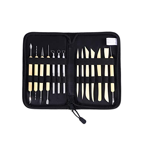 Scicalife Pottery & Polymer Clay Tools,14-Piece Clay Sculpture & C...