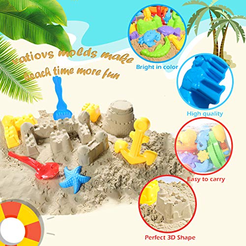 Scientoy Beach Toys, 19 Pcs Sand Toys Set, Summer Outdoor Sandbox ...