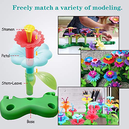Scientoy Flower Garden Building Toys, Stem Toys Build a Garden for...