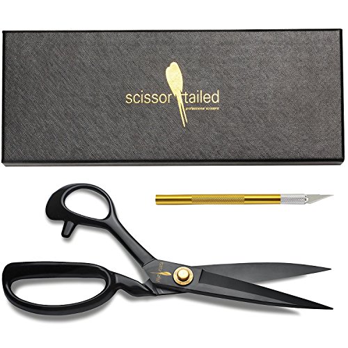 Sewing Scissors 9 inch + Free Hobby Knife – Industrial Scissors He...