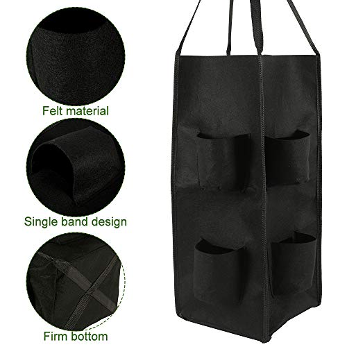 Scorpiuse 2 Pack Hanging Garden Planter with 8 Pockets Strawberry ...