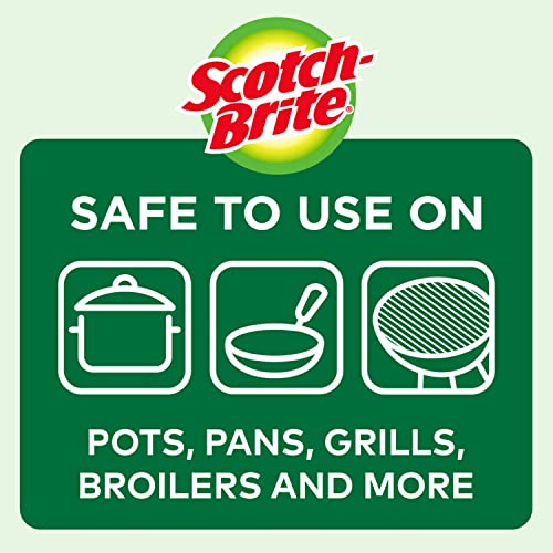 Scotch-Brite Stainless Steel Scrubber, Dish Scrubbers for Cleaning...
