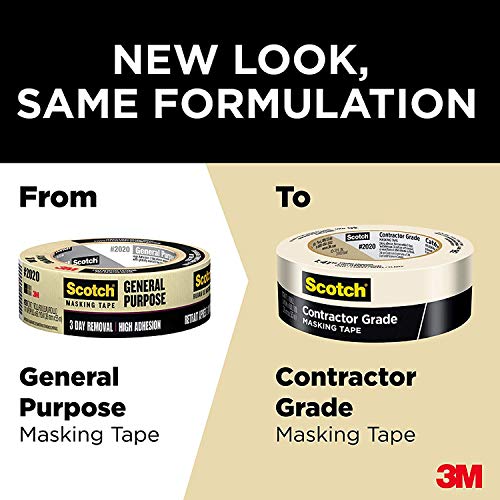 Scotch Greener Masking Tape for Basic Painting, 0.94 in x 60 yd, 2...