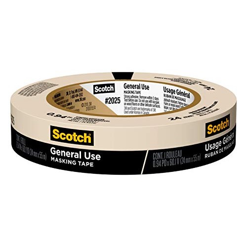 Scotch Greener Masking Tape for Basic Painting, 0.94 in x 60 yd, 2...