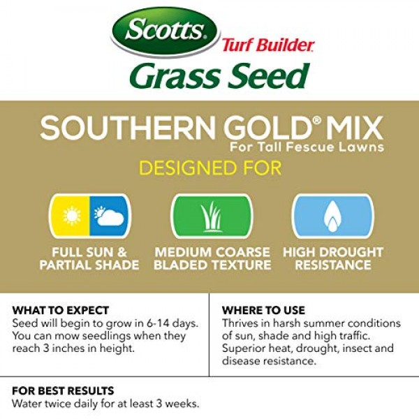 Scotts 19007 Turf Builder Southern Gold Mix for Tall Fescue Lawns-...