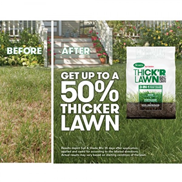 Scotts 30158 Turf Builder ThickR Lawn Sun and Shade, 40 LB