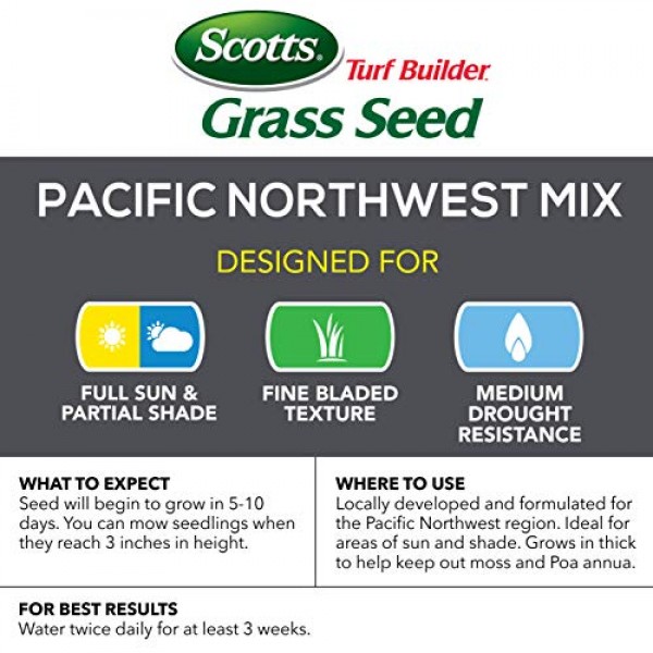 Scotts Turf Builder Grass Seed - Pacific Northwest Mix, 20-Pound