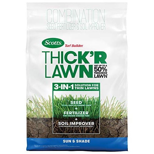 Scotts Turf Builder ThickR Lawn Sun and Shade, 12 lb. - 3-in-1 So...