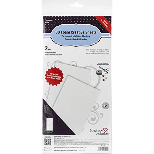 Scrapbook Adhesives by 3L Creative 3D FOAM SHEETS WHITE