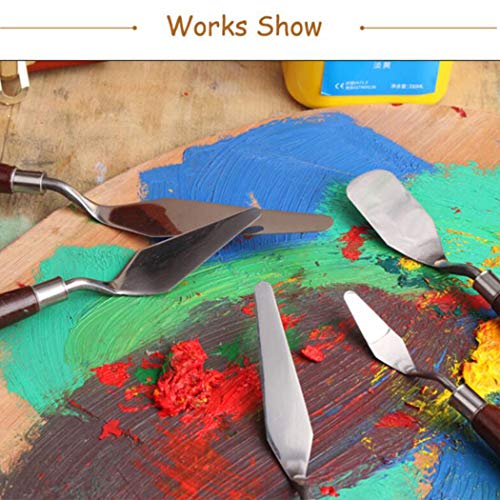 5PCS Mixed Palette Knife Painting Stainless Steel Scraper Spatula ...