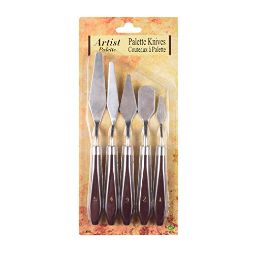 5PCS Mixed Palette Knife Painting Stainless Steel Scraper Spatula ...