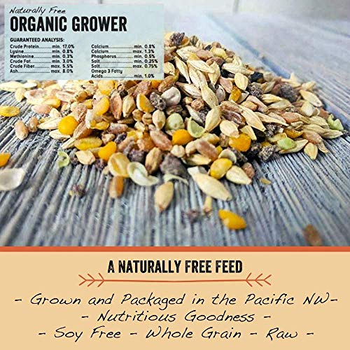 Naturally Free Organic Grower Feed for Chickens and Ducks - Non-GM...