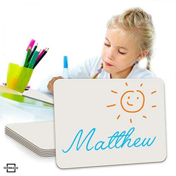 6 Pack Dry Erase Lap Board 9”X12” | Interactive Learning Whiteboar...
