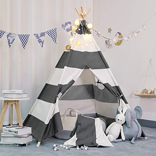 scriptract Kids& Pets 6ft Teepee Tent Playhouse 100% Natural Cotto...