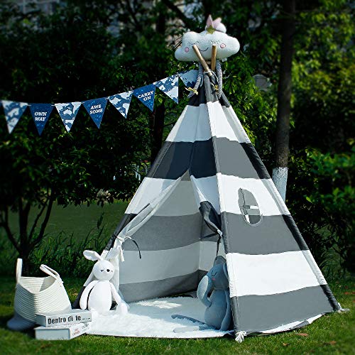 scriptract Kids& Pets 6ft Teepee Tent Playhouse 100% Natural Cotto...