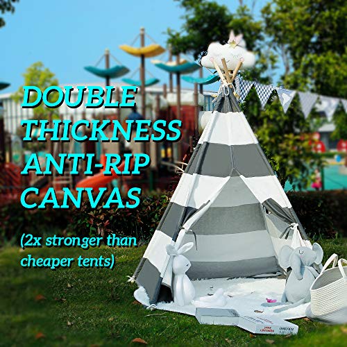 scriptract Kids& Pets 6ft Teepee Tent Playhouse 100% Natural Cotto...