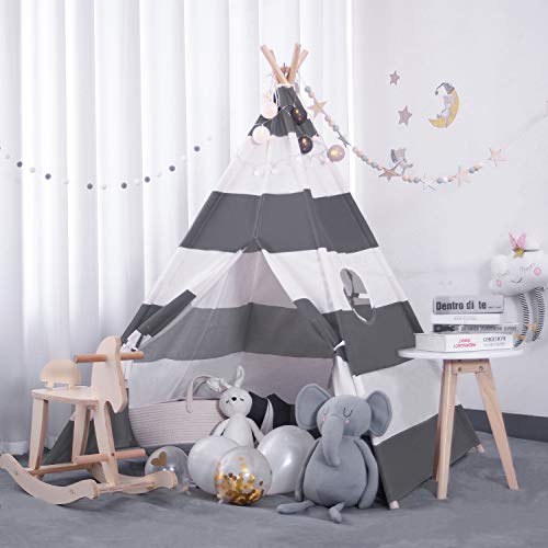 scriptract Kids& Pets 6ft Teepee Tent Playhouse 100% Natural Cotto...