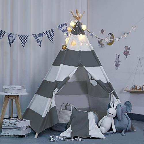 scriptract Kids& Pets 6ft Teepee Tent Playhouse 100% Natural Cotto...