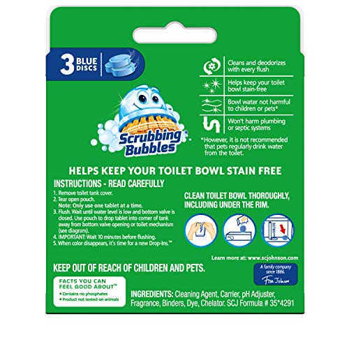 Scrubbing Bubbles Continuous Clean Drop-Ins Toilet Cleaner Tablet,...