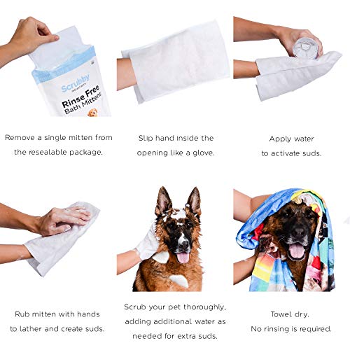 No Rinse Pet Wipes- for Pet Bathing, Pet Grooming, and Pet Washing...