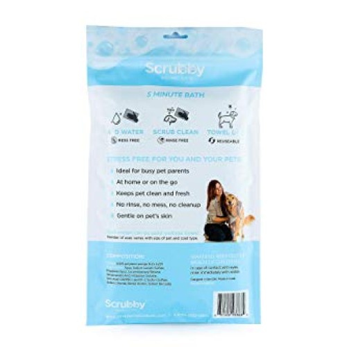 No Rinse Pet Wipes- Use for Pet Bathing, Pet Grooming, and Pet Was...