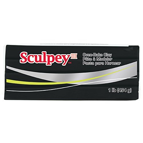 Sculpey III Polymer Clay, 1-Pound, Black, 1/pkg