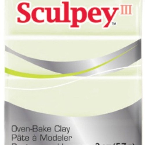 Sculpey III Polymer Clay 2 Ounces-Glow In The Dark