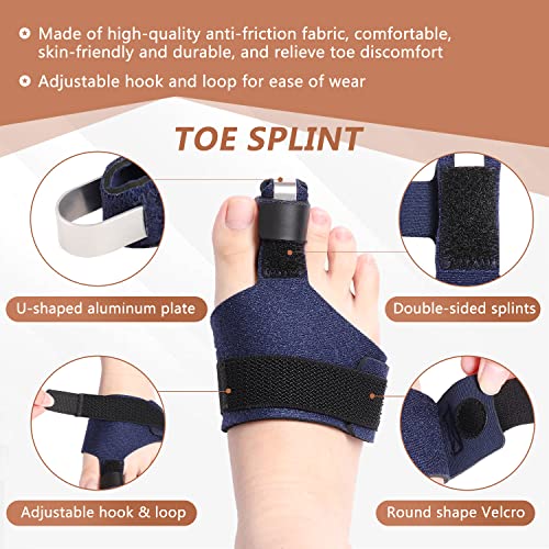 Scurnhau Toe Splint, Toe Straightener, Hammer Toe Corrector for Wo...