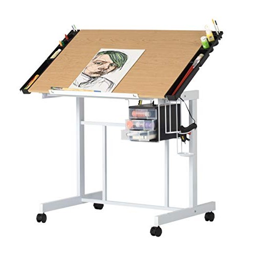 Studio Designs Deluxe Craft Station, Top Adjustable Drafting Table...