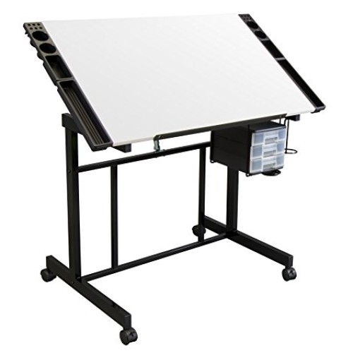 Studio Designs Deluxe Craft Station, Top Adjustable Drafting Table...