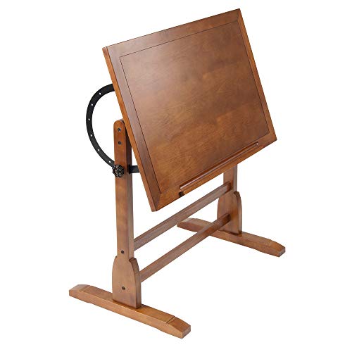 Studio Designs Vintage Wood Drafting Table with 36 x 24 Adjustab...