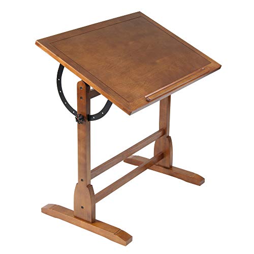 Studio Designs Vintage Wood Drafting Table with 36 x 24 Adjustab...