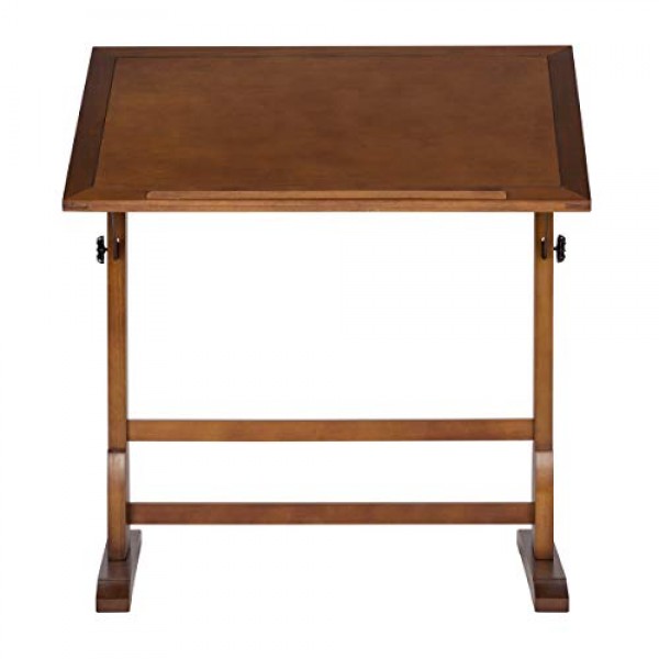 Vintage Rustic Oak Drafting Table, Top Adjustable Drafting Table C...