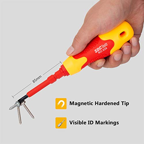 SDC Magnetic Screwdriver Set, Insulated Multi Screw Driver Kit, wi...