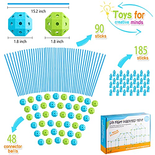 SDVJLKV Fort Building Kit for Kids, 323 Pcs Kids Fort Construction...
