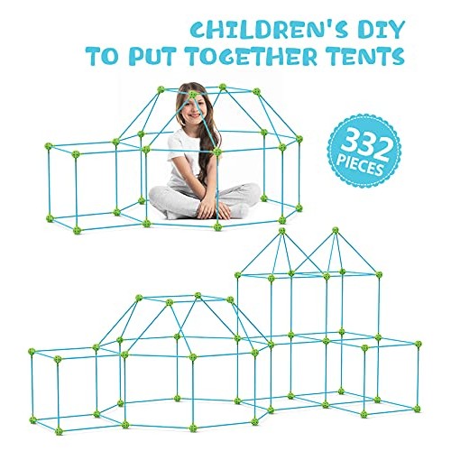 SDVJLKV Fort Building Kit for Kids, 323 Pcs Kids Fort Construction...