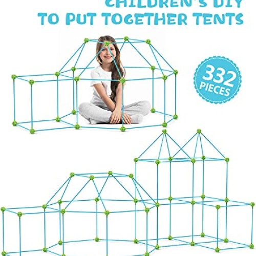SDVJLKV Fort Building Kit for Kids, 323 Pcs Kids Fort Construction...
