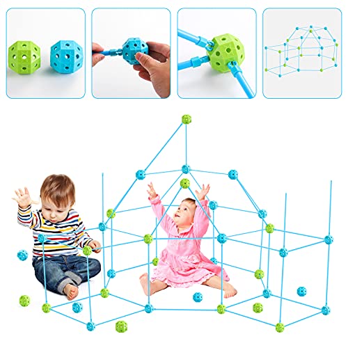 SDVJLKV Fort Building Kit for Kids, 323 Pcs Kids Fort Construction...
